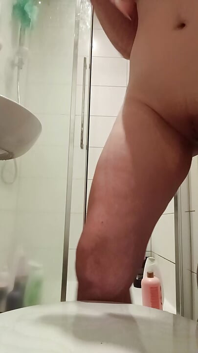 Masturbating with a cucumber