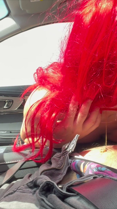 Spanish slut Ariel Ortiz sucks my cock in the car for a ride | Clip 2