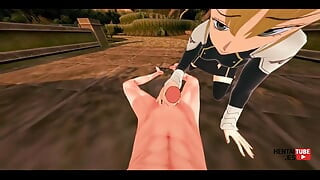 Kaiju N8 Hentai - Kikoru Shinomiya Handjobjob and Fucked at Cowgirl POV - Asian Japanese Manga Anime Hentai 3D Porn