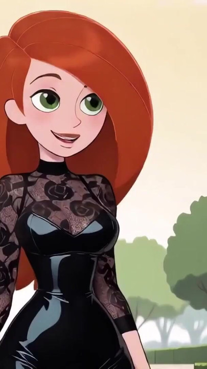 Redhead Cartoon Girl Sexy Black Lingerie Try On Haul Ai | Clip 1