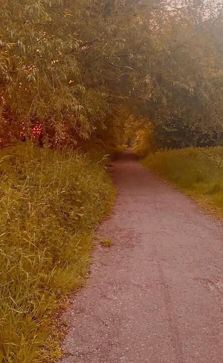Long naked walk to the welcome sign , different direction