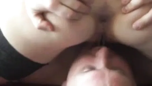 Hot girl gets ass and pussy licked by her boyfriend
