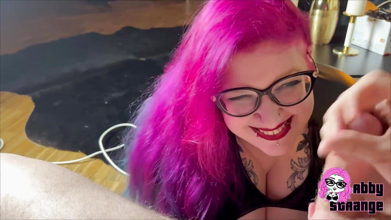 German BBW Abby Strange Ass Shaking, Ball Licking and Cum Swallowing