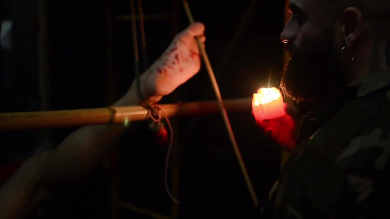 Bearded Master Enslaves Boy and Puts Him Through Extreme BDSM in a Dungeon. CBT, Spanking, Humiliation, Wax, and Piss.