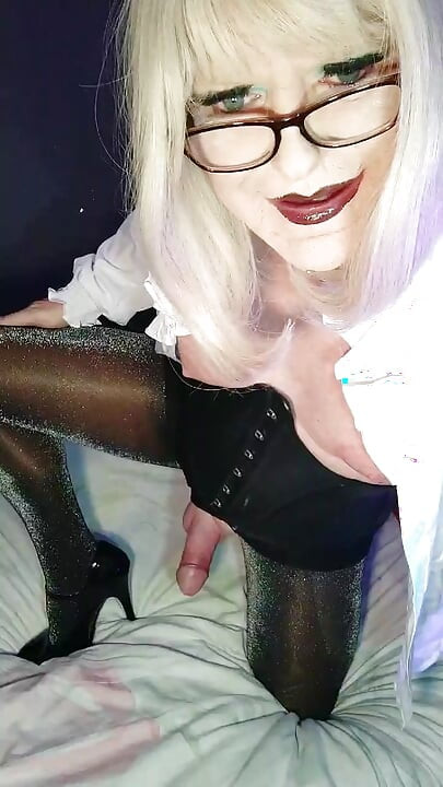 Naughty Trans Secretary Cum