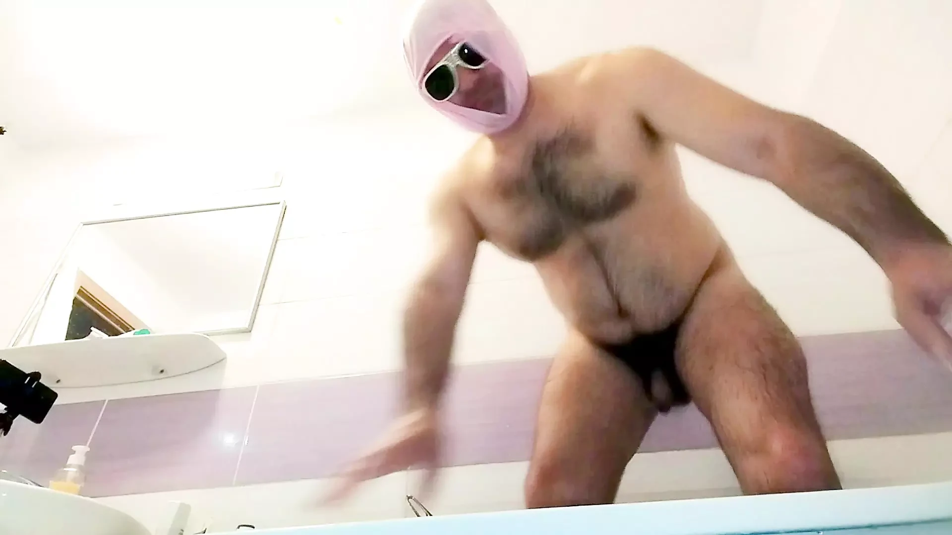 Amateur couple taking bath, wife hairy pussy, big ass, big tits. Amateur mom doing yoga naked, hairy pussy, big ass, big tits.