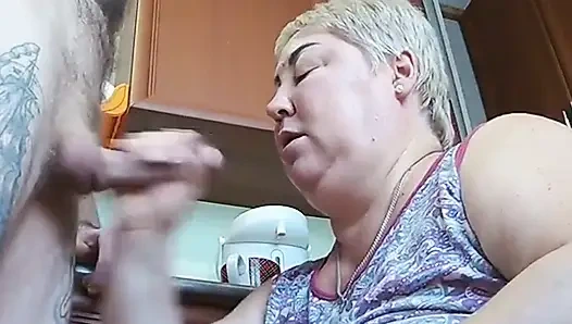 A friend seeing me naked got excited sucks my dick and then jerks it off until I cum