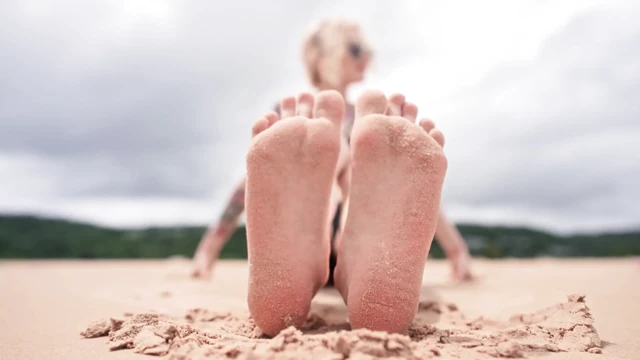 Worship My Feet on Public Beach and Get My Permission to Cum