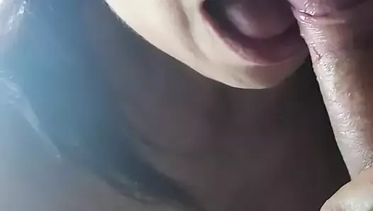 Mature Chinese Slut NJ giving BJ in back seat of car