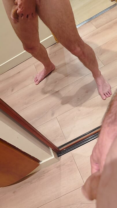 Cum in the mirror