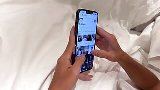 Invite a Hot Boy from Grindr while my BF rest