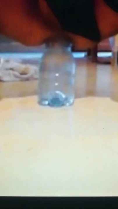 Bottle of water, again in my ass