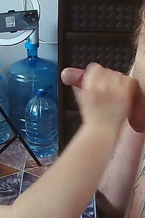 I Suck and Jerk off My Stepson's Cock and Get a Portion of Cum on My Face