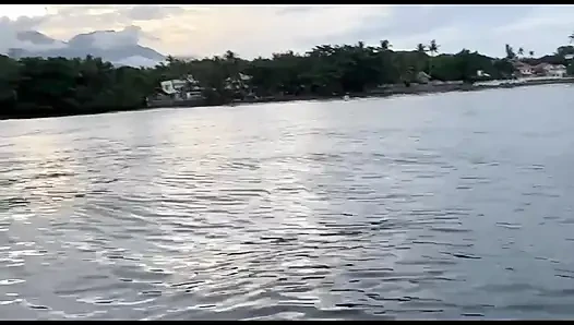 Extreme Blowjob in the open ocean on an inflatable mattress