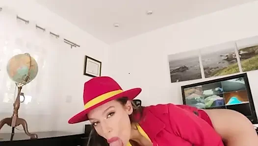 Vrcosplayx april olsen sebagai carmen sandiego selalu menjadi gadis nakal tapi kamu punya kendali sekarang bagian 1