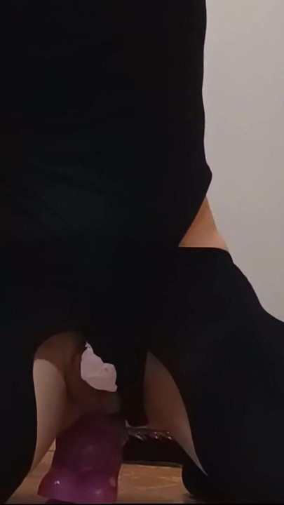 Jaw-dropping moment from "Sissy-Kuroko Black Leotard Huge Dildo"