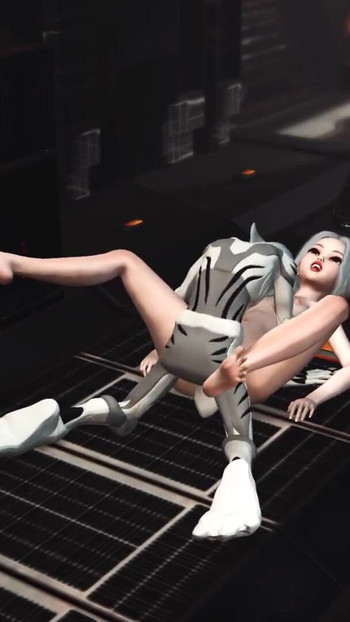 Sex with an alien in a spaceship. A sexy young blonde gets fucked by an alien | Clip 1