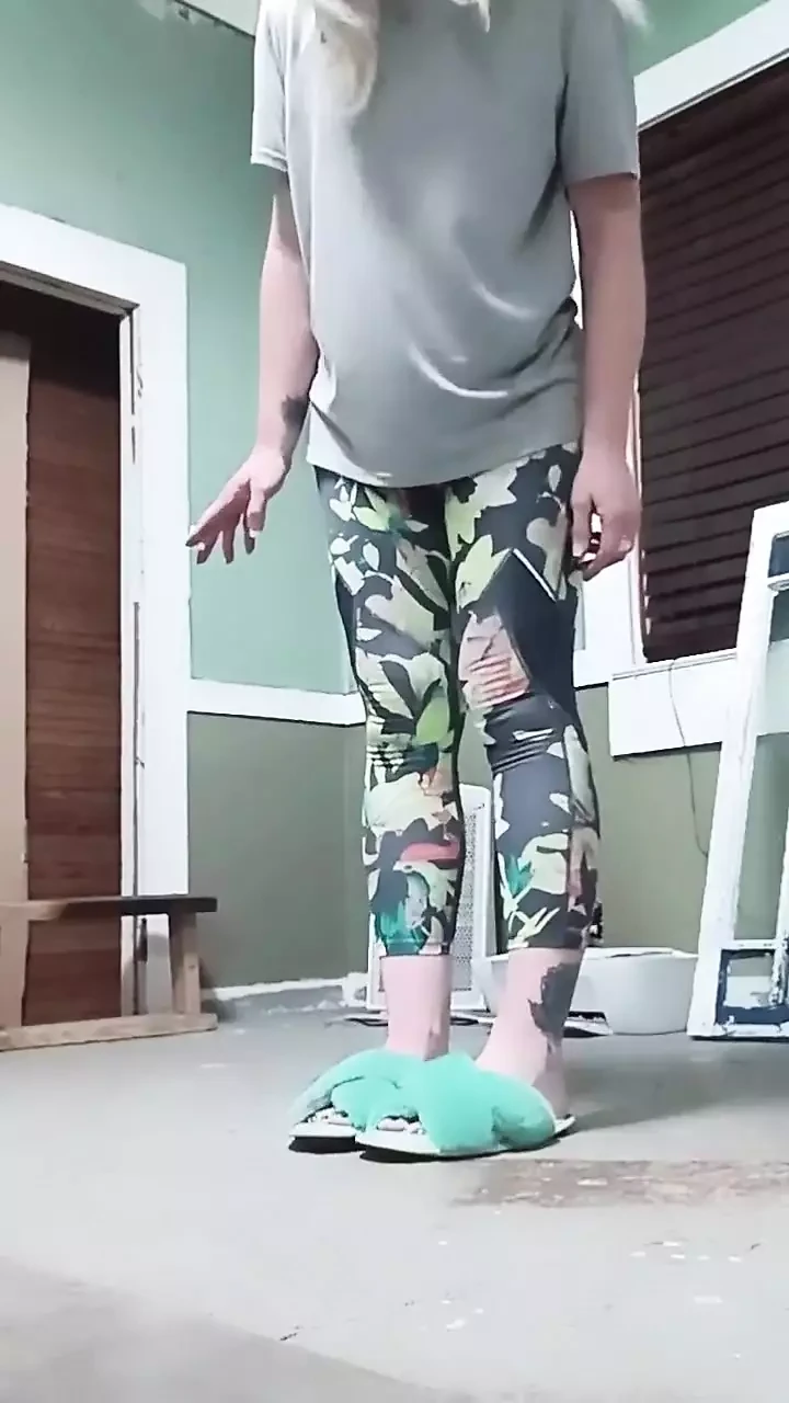 Cummming in Mommy's Slippers