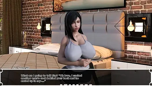 Surga gelap Tifa: cewek Asia dengan toket besar lagi asik muasin memeknya pakai stoking belakang suaminya - episode 13