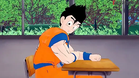 Android 18 seduces Gohan at the university - Dragon Ball Zex Series