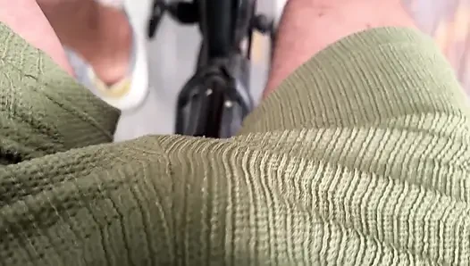 Bike Ride Piss Stop - Big Bulge & Outdoor Pee in the Forest