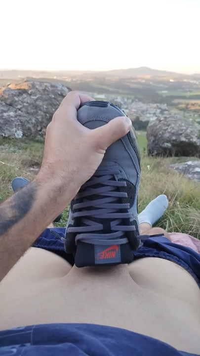fucking my Air Max 90 in the park