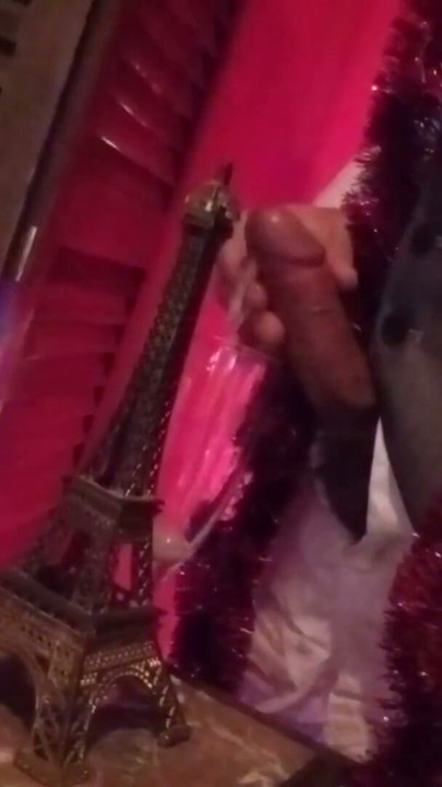 Happy New Year! The cute French-Asian twink Jon Arteen jerks off, ejaculates into a glass, and drinks his own semen. | Clip 2