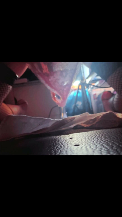 Pink panties wet from anal.