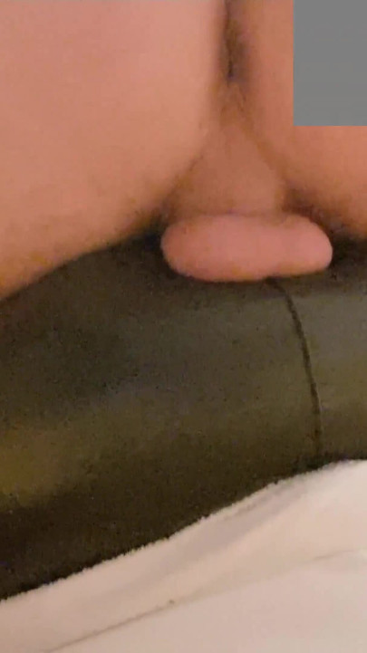 Leather ass toy filled soo deep