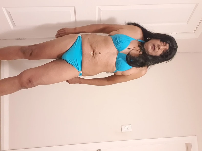 Blue bikini