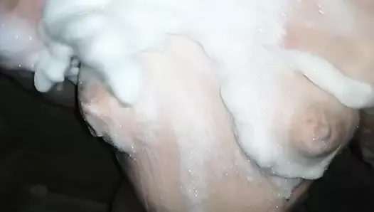 Neighbor Massages Tits In The Shower, Real Homemade