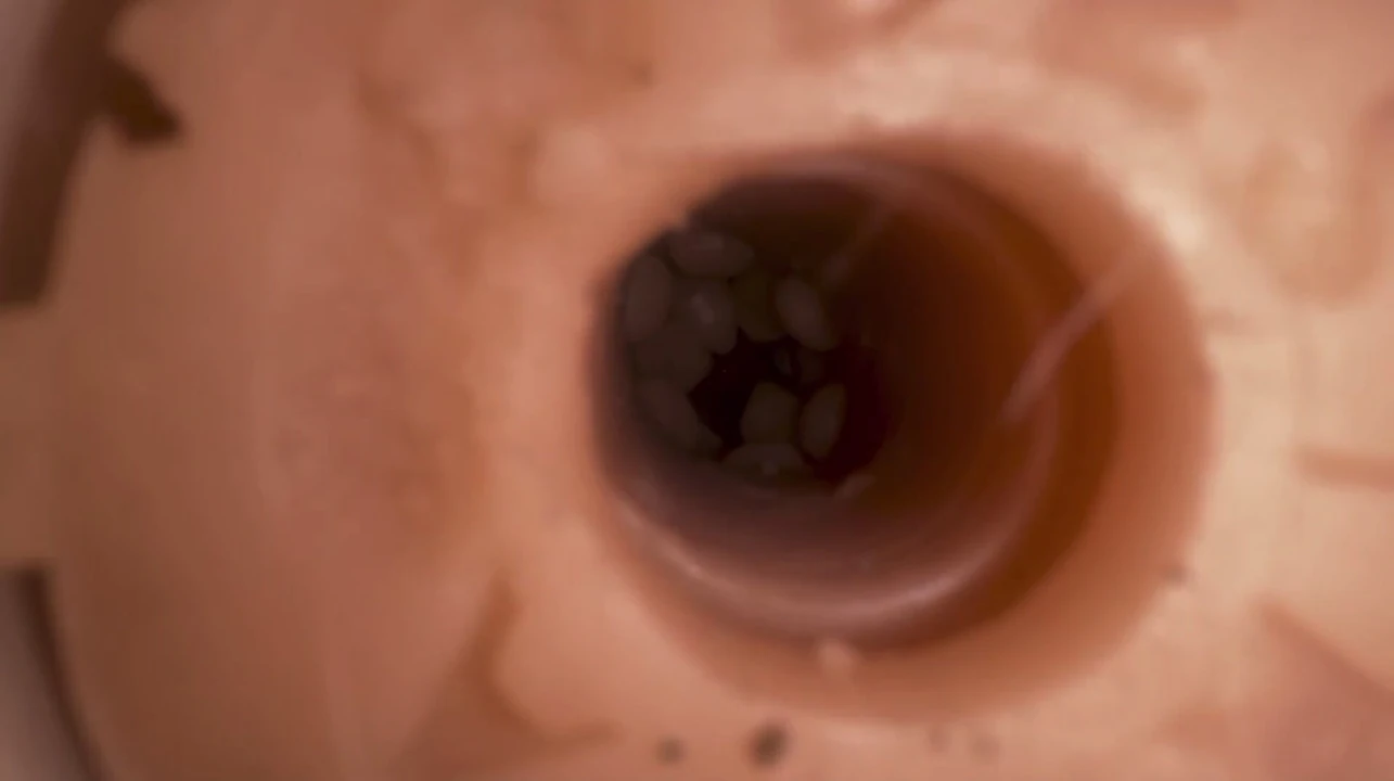 Fleshlight fuck with huge Slo-mo Cumshot