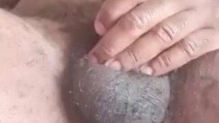 Manlig ebenholts orgasm sperma stönande masterdation