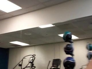 fleshlight jack off in my work's gym