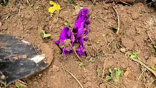 Cache Tetons porn video – Unburying Purple Cache Dress