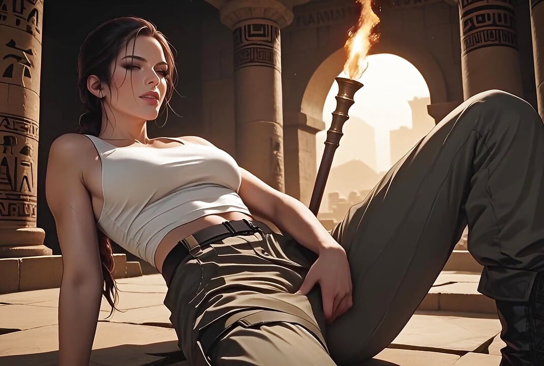 Lara Croft în căutarea celui mai bun penis pentru adaptarea AI
