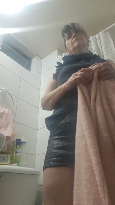 Mom Imagines Having Secret Sex with Him in the Bathroom.