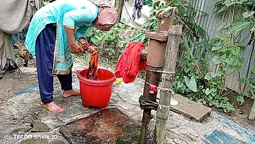 Açık alanda serinletici açık havada banyo