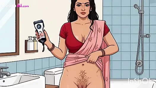 Soft Indian Skin Under His Touch While He Takes Care of Everything -AI Generated