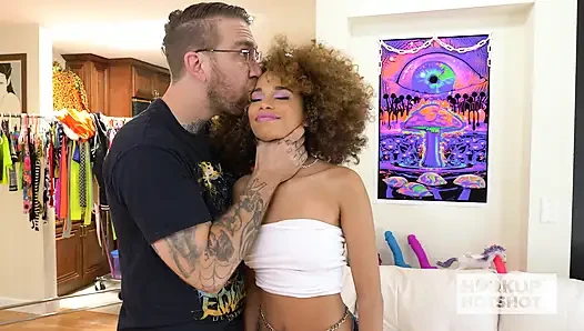 Cece Lion Gets A Cumshot On Her Face And On Her Small Tits!
