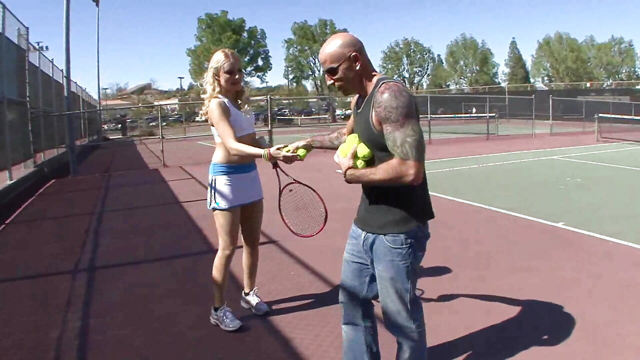 Hot blonde picked up at the tennis club and fucked