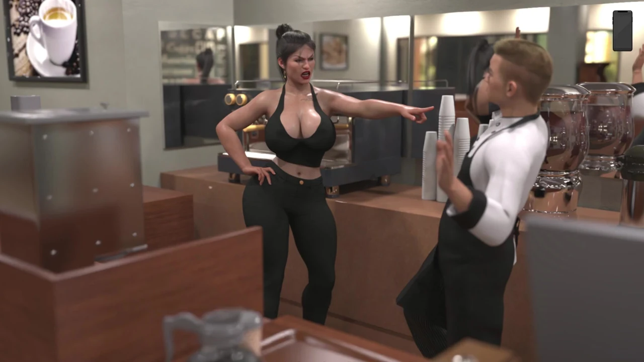 A Lonely Coffee Boy Fucked and Creampied the Hot MILF Boss