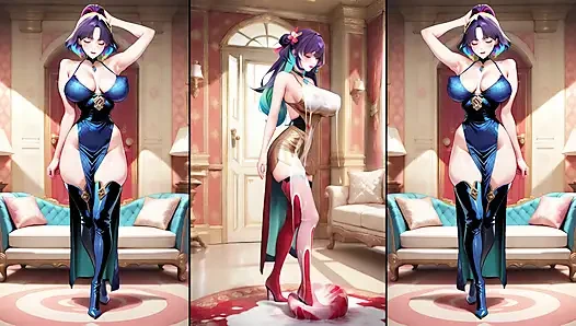 Hot Anime in hot boots