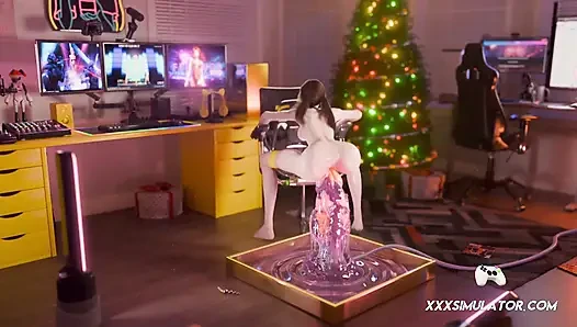 Ты не поверишь тому, что она кладет в задницу в этом 3D клипе с мастурбацией