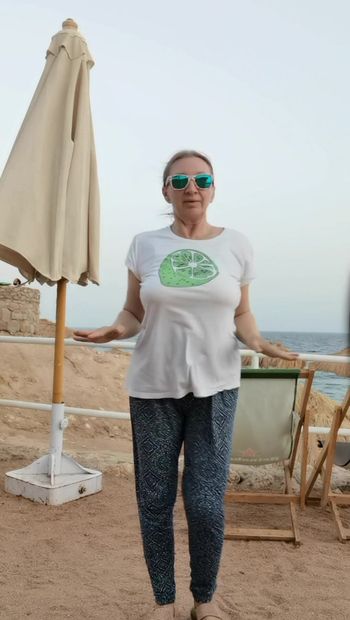 Granny on the beach