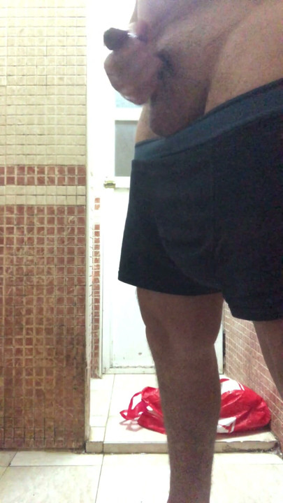 Hot moroccan big dick masturbate in the bathroom | Clip 1