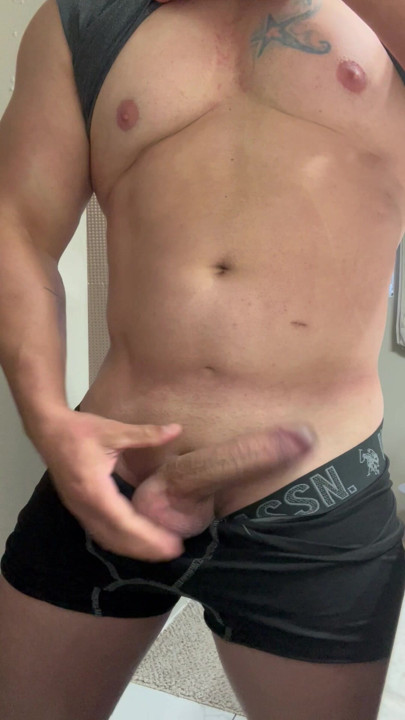 Massaging my cock very rich