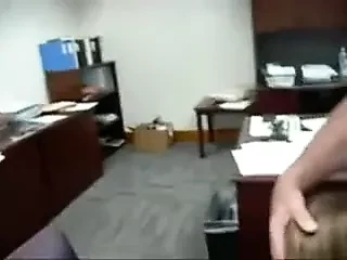 Office milf sucking cock
