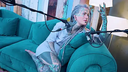 I talk about I - Isolation - ASMR podcast SFW talking goth skinny girl dreadlocks tattoo model inked girl