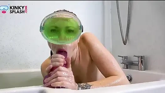 Slime Blowjob Fantasy in Dive Mask